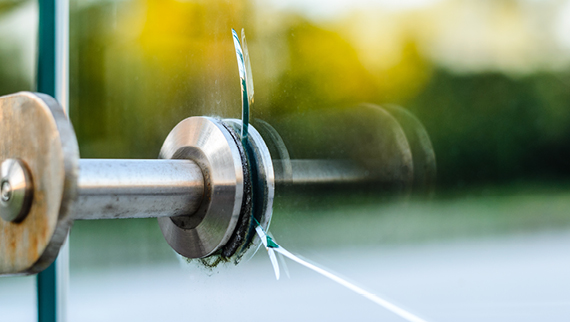 Broken glass barrier