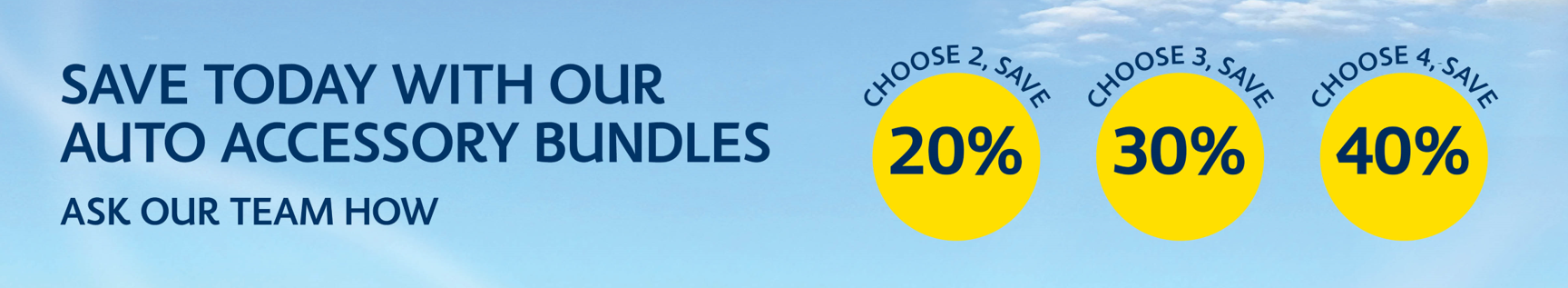 Discover savings with our curated auto accessory bundles, perfect for enhancing your driving experience today.